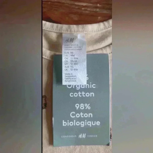 H&M 98% Organic Cotton Printed Dress  12-18M *New with tags - Picture 7 of 7